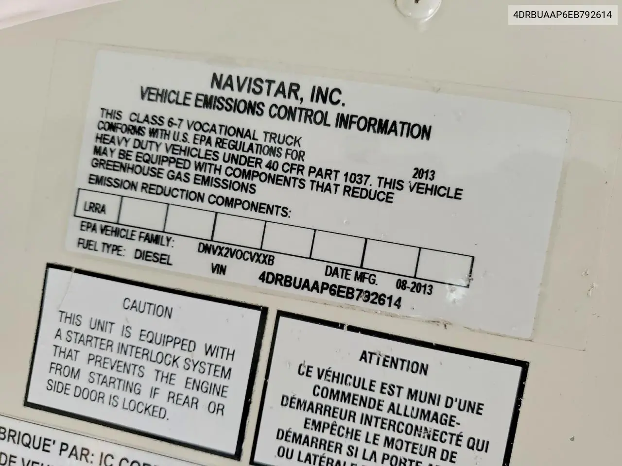 2014 Ic Corporation Ce Series School - School Bus VIN: 4DRBUAAP6EB792614 Lot: 72478525
