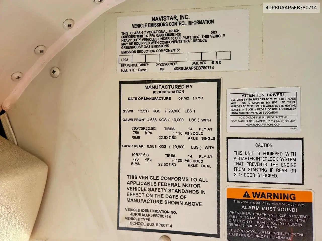 2014 Ic Corporation Ce Series School - School Bus VIN: 4DRBUAAP5EB780714 Lot: 75512505