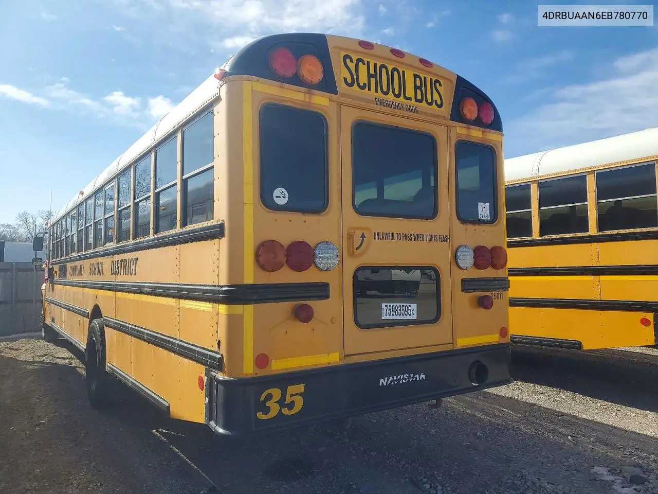 2014 Ic Corporation Ce Series School - School Bus VIN: 4DRBUAAN6EB780770 Lot: 75983595