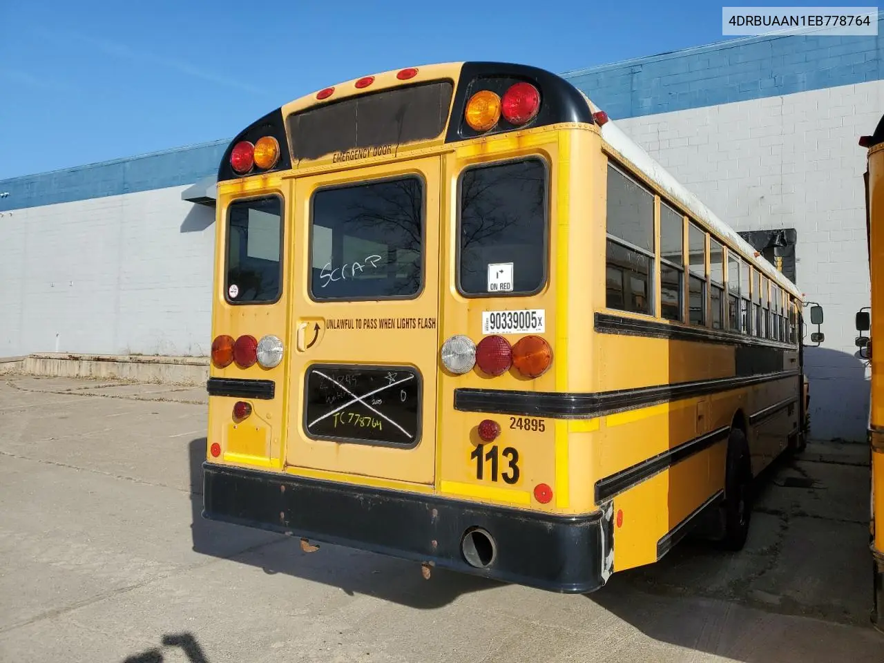 2014 Ic Corporation Ce Series School - School Bus VIN: 4DRBUAAN1EB778764 Lot: 90339005