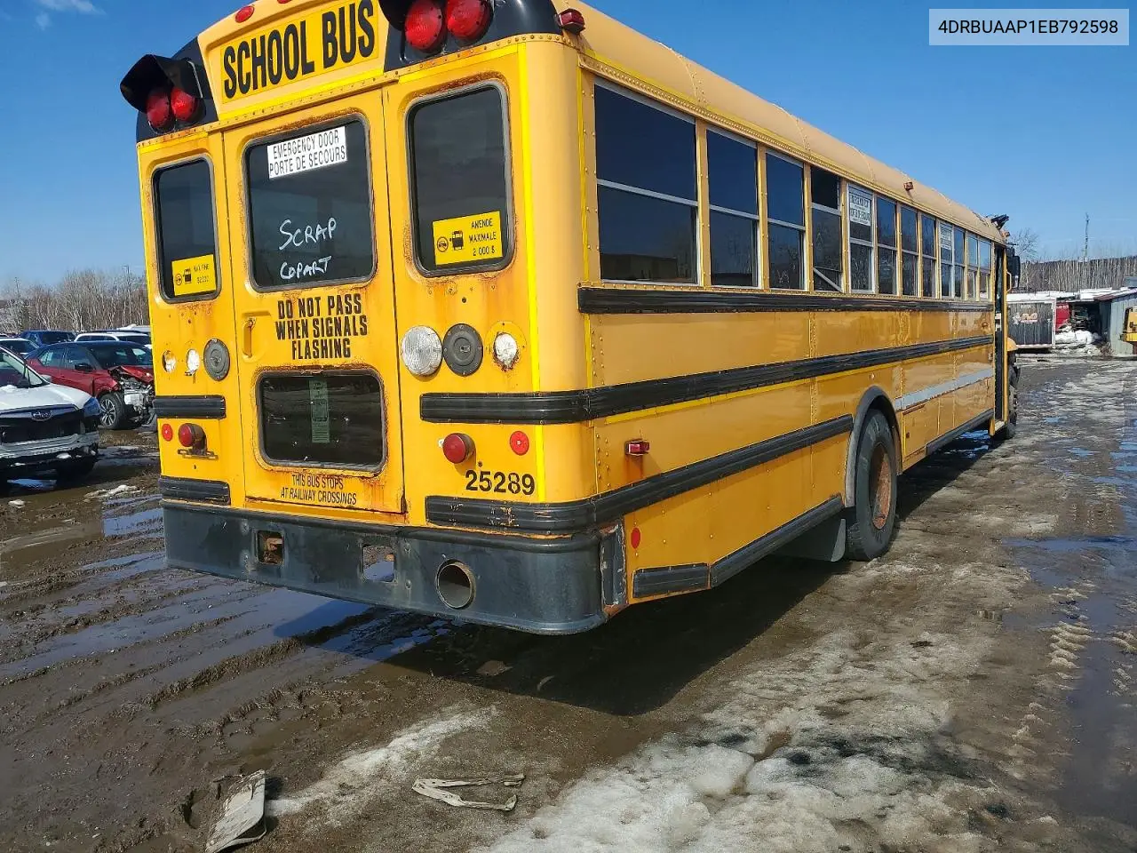 2014 Ic Corporation Ce Series School - School Bus VIN: 4DRBUAAP1EB792598 Lot: 96187165