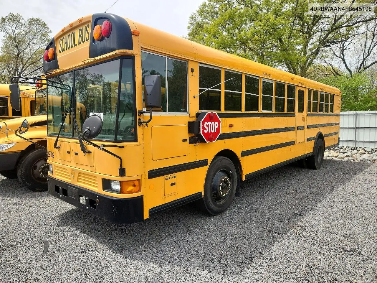 2015 Ic Corporation Re Series School - School Bus VIN: 4DRBWAAN4FB645198 Lot: 47118656