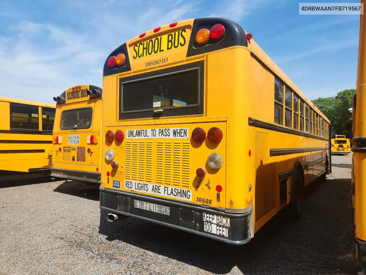2015 Ic Corporation Re Series School - School Bus VIN: 4DRBWAAN7FB719567 Lot: 47118716