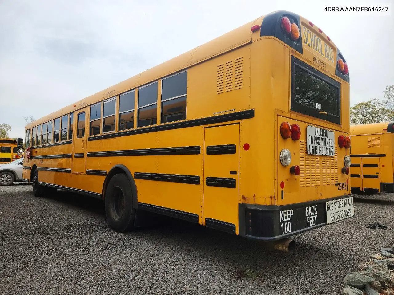 2015 Ic Corporation Re Series School - School Bus VIN: 4DRBWAAN7FB646247 Lot: 48580306