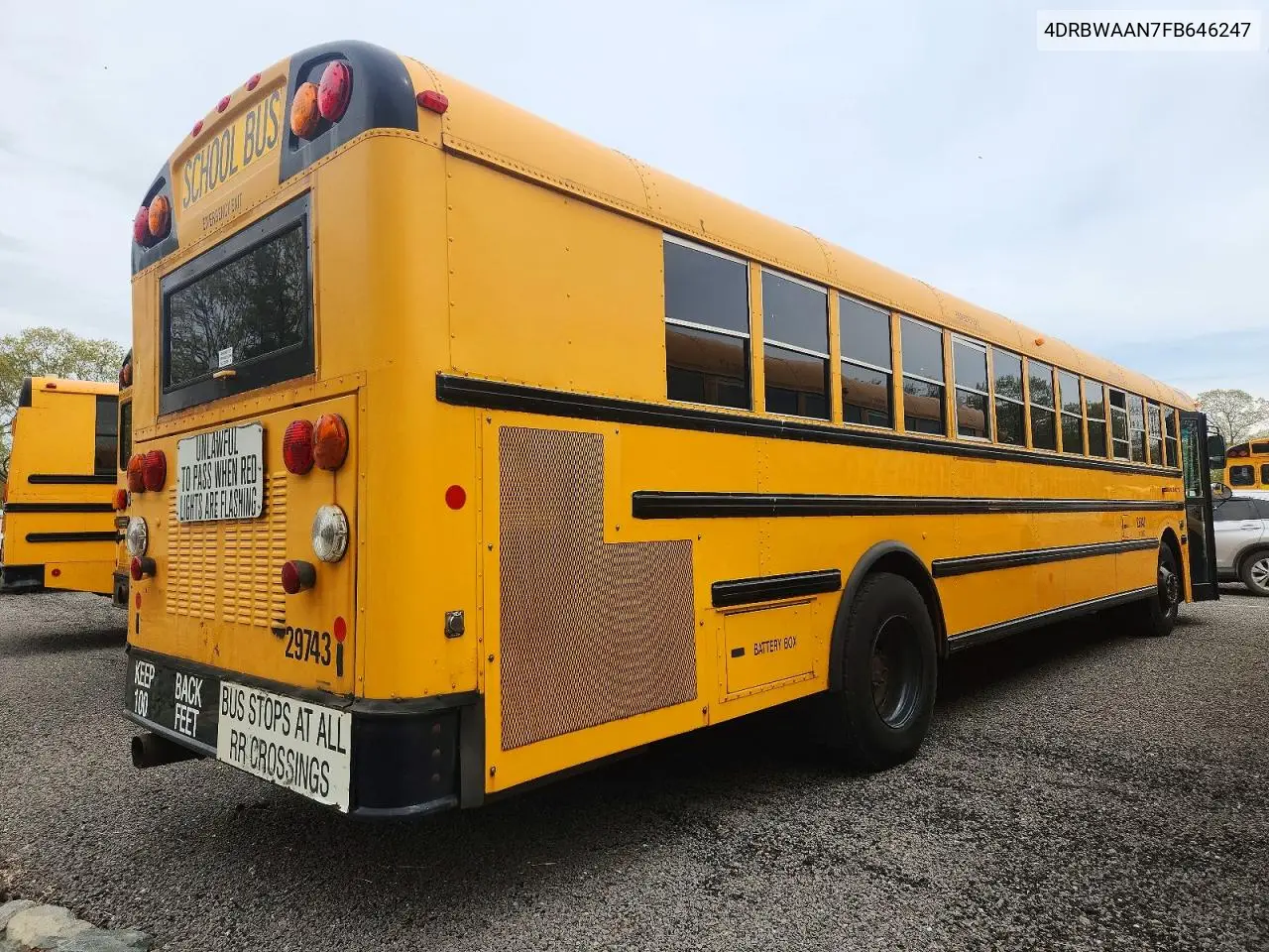 2015 Ic Corporation Re Series School - School Bus VIN: 4DRBWAAN7FB646247 Lot: 48580306
