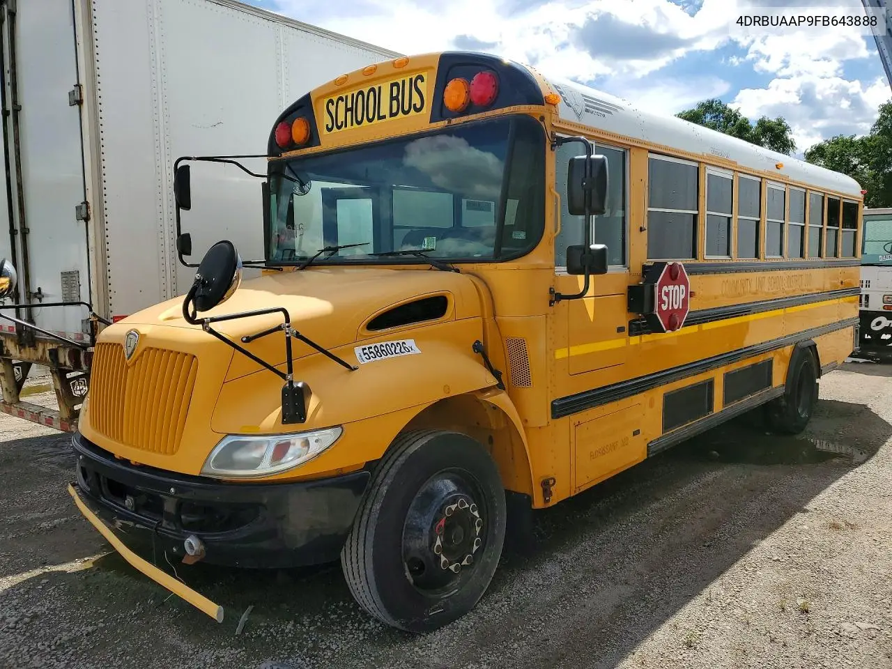 2015 Ic Corporation School Bus VIN: 4DRBUAAP9FB643888 Lot: 55860226
