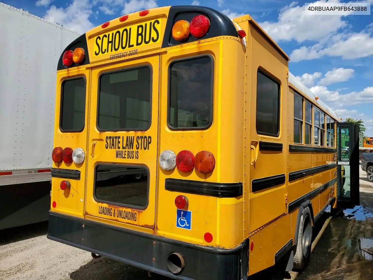 2015 Ic Corporation School Bus VIN: 4DRBUAAP9FB643888 Lot: 55860226
