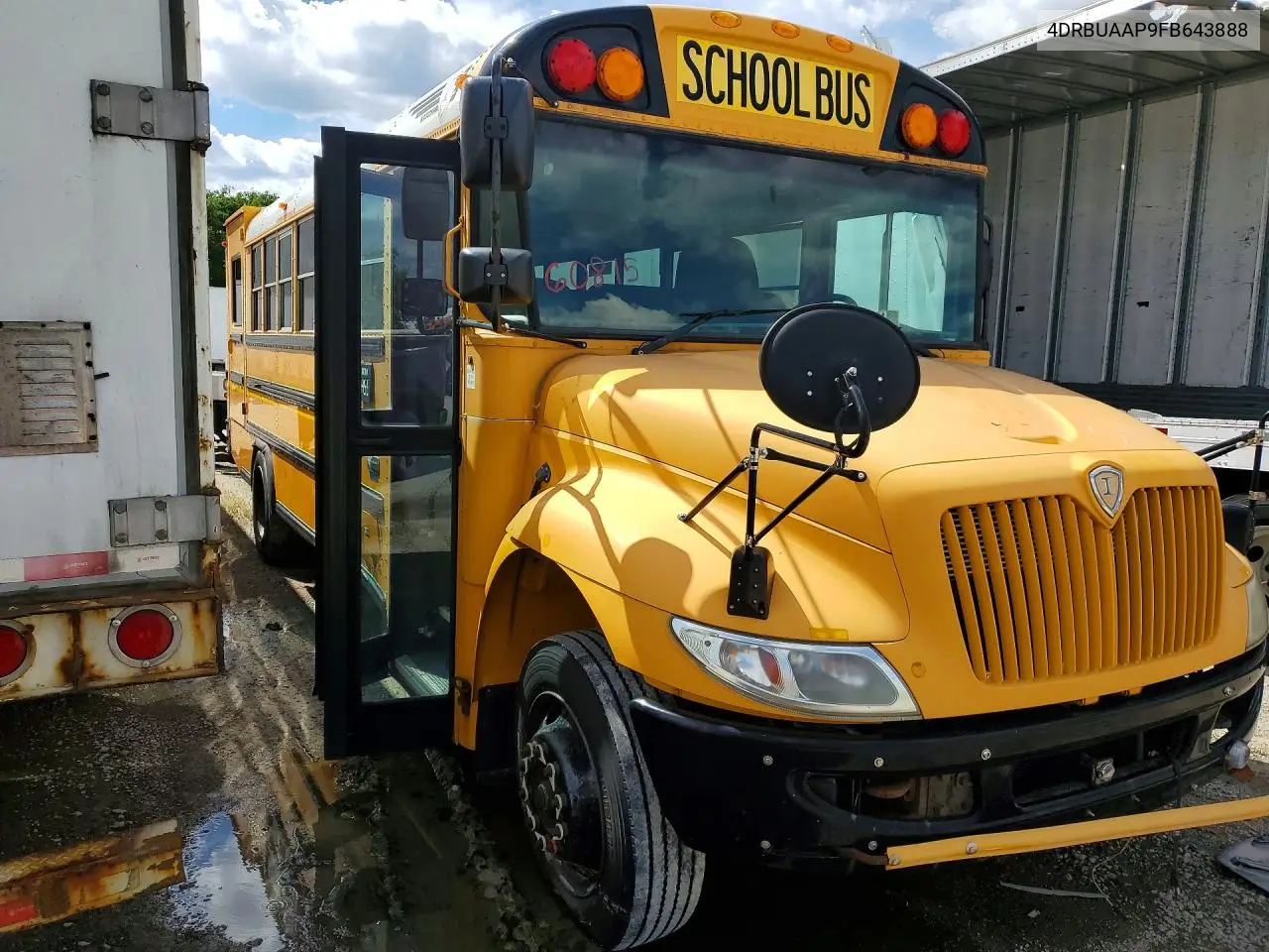2015 Ic Corporation School Bus VIN: 4DRBUAAP9FB643888 Lot: 55860226