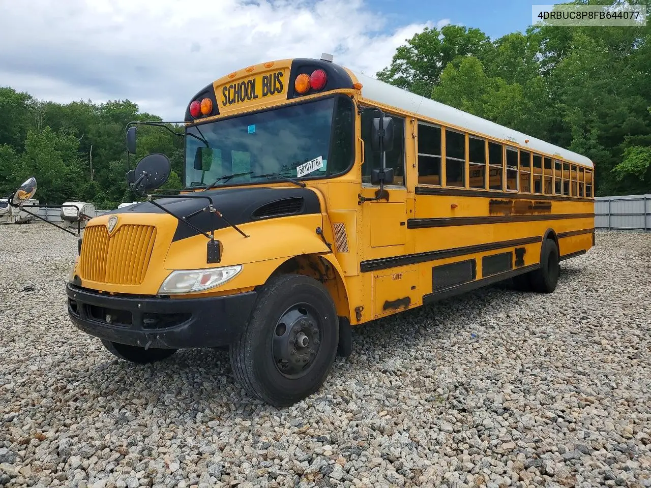 2015 Ic Corporation Ce Series School - School Bus VIN: 4DRBUC8P8FB644077 Lot: 58101776