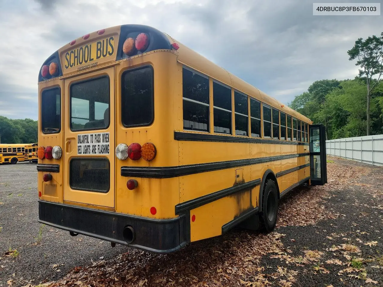 2015 Ic Corporation Ce Series School - School Bus VIN: 4DRBUC8P3FB670103 Lot: 58222006