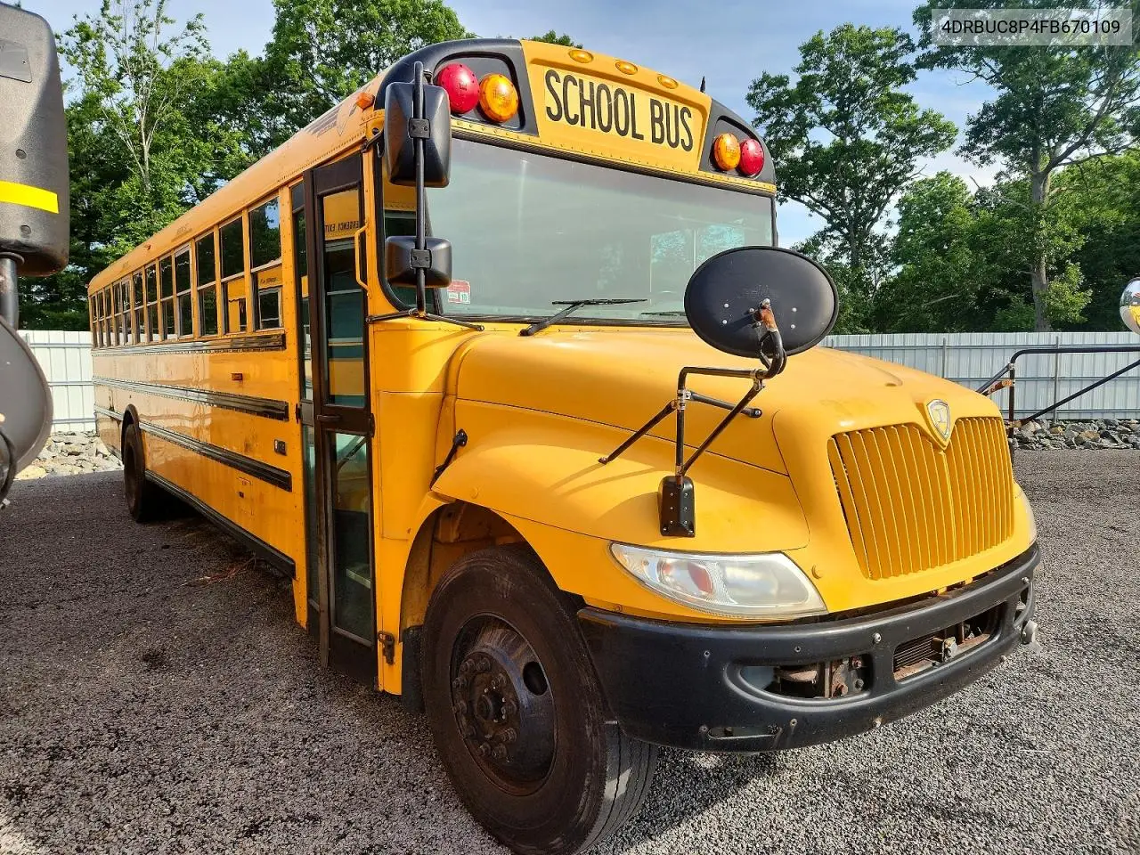 2015 Ic Corporation Ce Series School - School Bus VIN: 4DRBUC8P4FB670109 Lot: 58225006