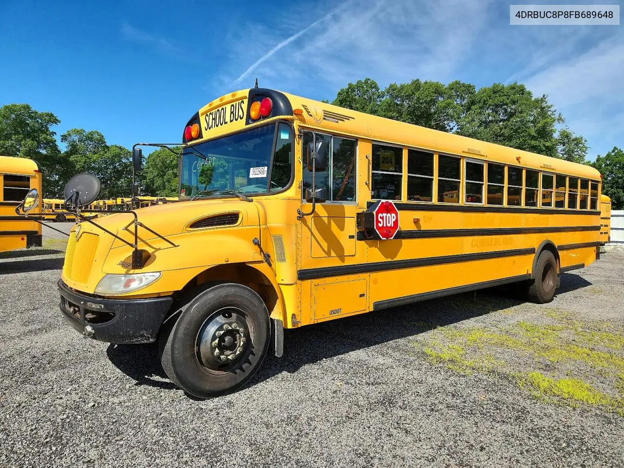 2015 Ic Corporation Ce Series School - School Bus VIN: 4DRBUC8P8FB689648 Lot: 58226406