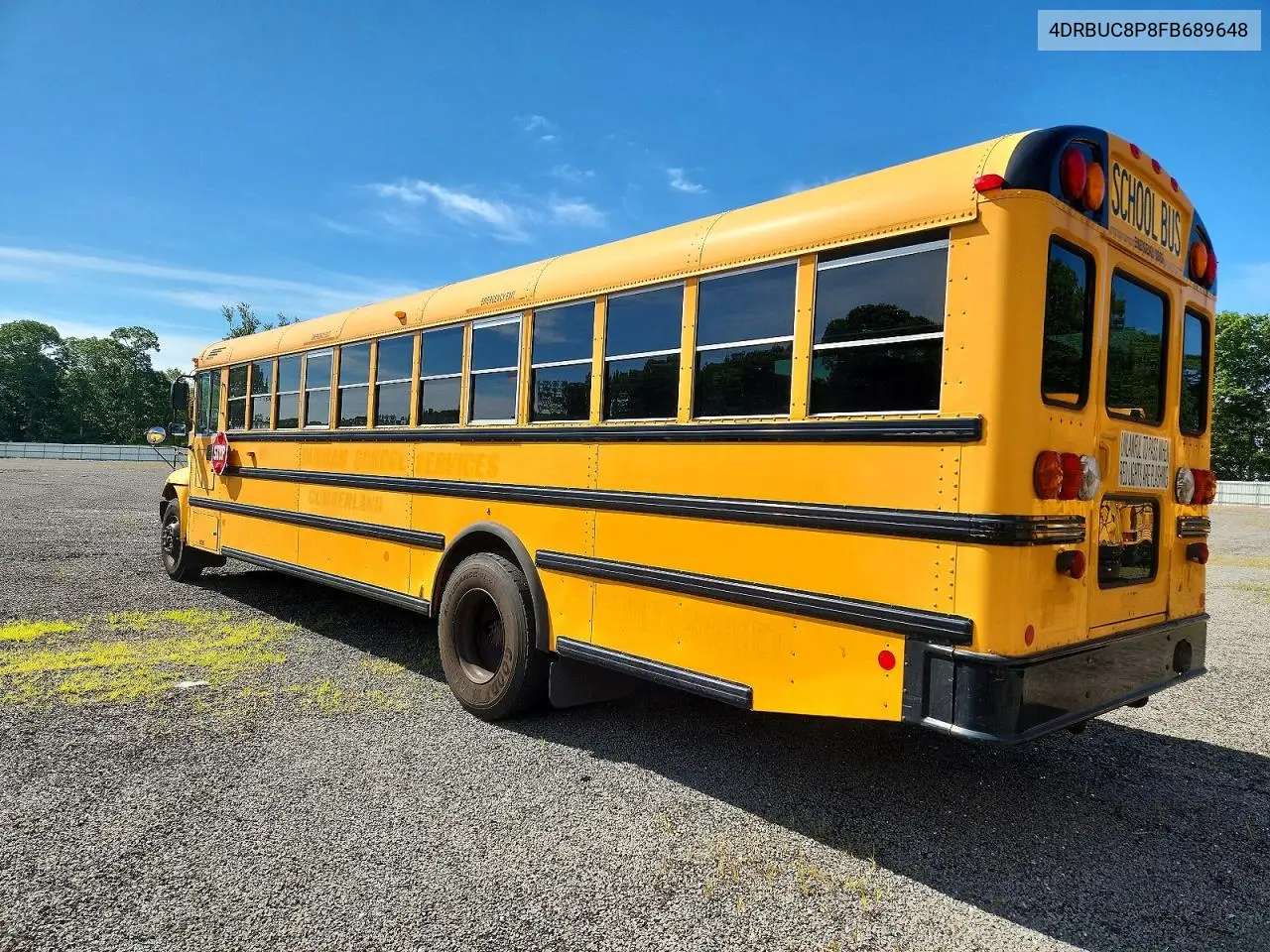 2015 Ic Corporation Ce Series School - School Bus VIN: 4DRBUC8P8FB689648 Lot: 58226406