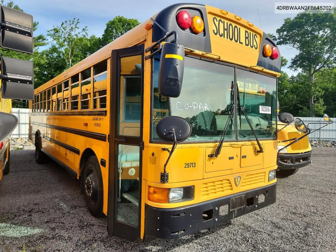 2015 Ic Corporation Re Series School - School Bus VIN: 4DRBWAAN2FB645202 Lot: 58226846