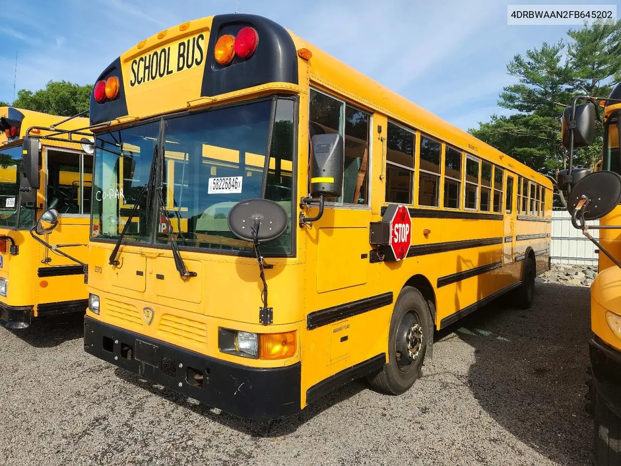 2015 Ic Corporation Re Series School - School Bus VIN: 4DRBWAAN2FB645202 Lot: 58226846