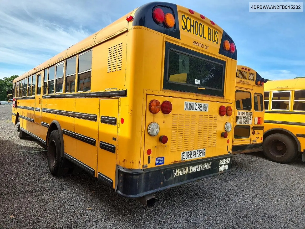 2015 Ic Corporation Re Series School - School Bus VIN: 4DRBWAAN2FB645202 Lot: 58226846