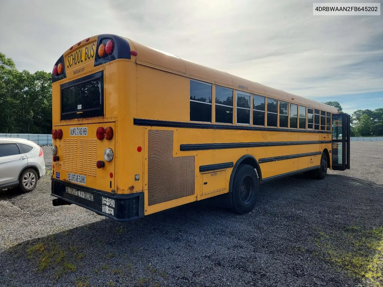2015 Ic Corporation Re Series School - School Bus VIN: 4DRBWAAN2FB645202 Lot: 58226846