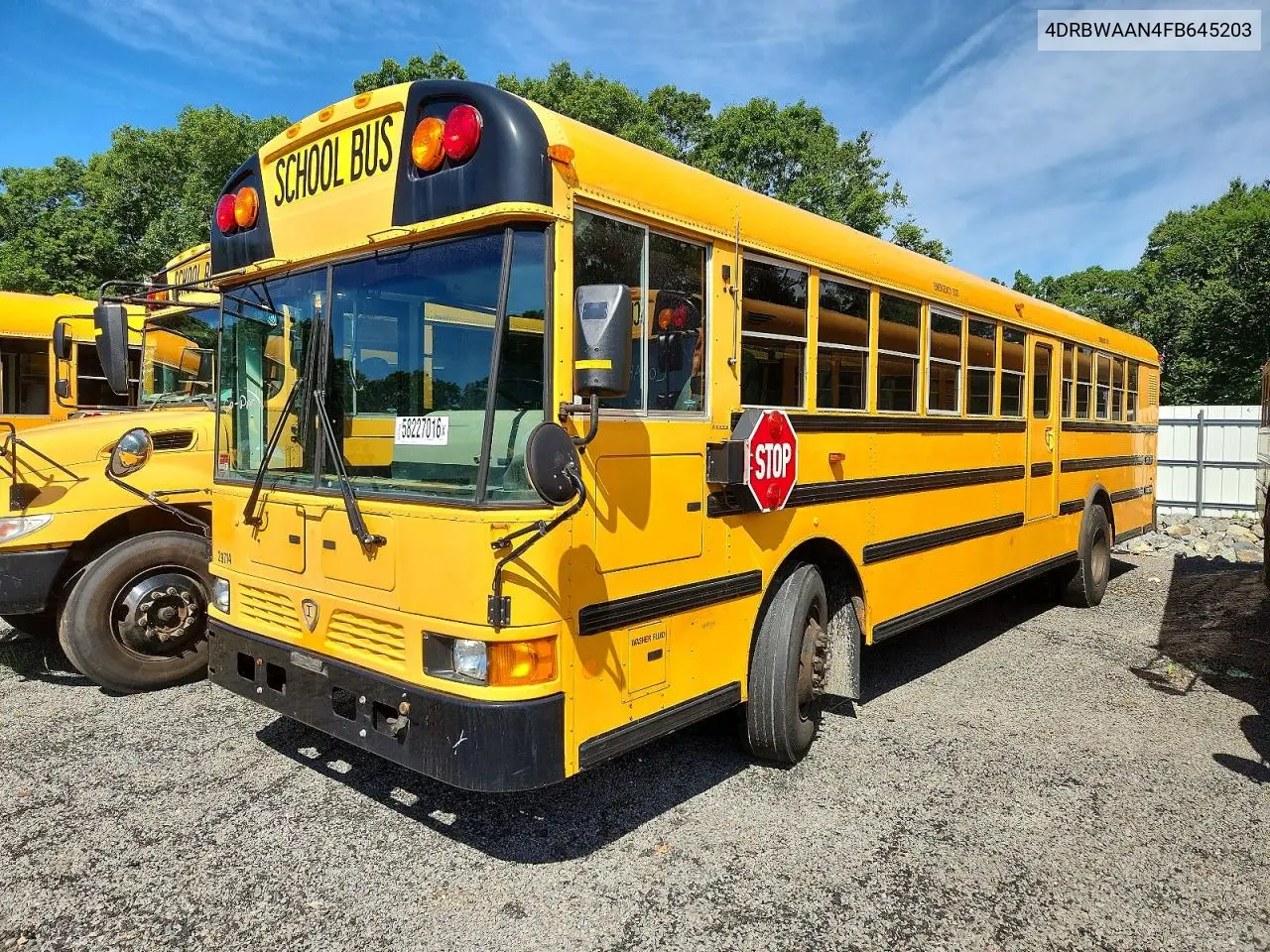 2015 Ic Corporation Re Series School - School Bus VIN: 4DRBWAAN4FB645203 Lot: 58227016
