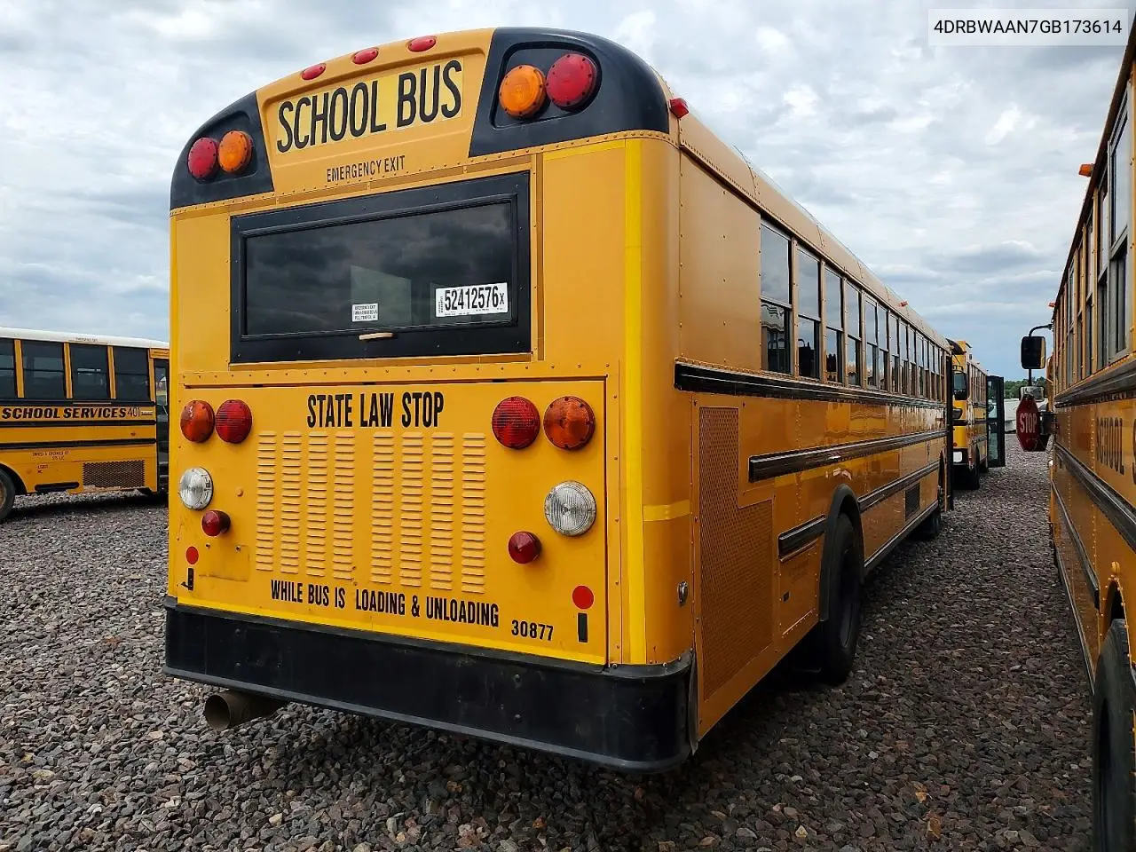 2016 Ic Corporation Re Series School - School Bus VIN: 4DRBWAAN7GB173614 Lot: 52412576