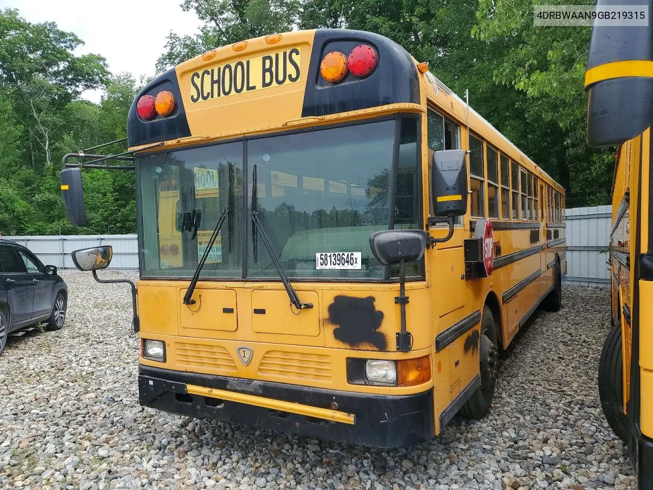 2016 Ic Corporation Re Series School - School Bus VIN: 4DRBWAAN9GB219315 Lot: 58139646