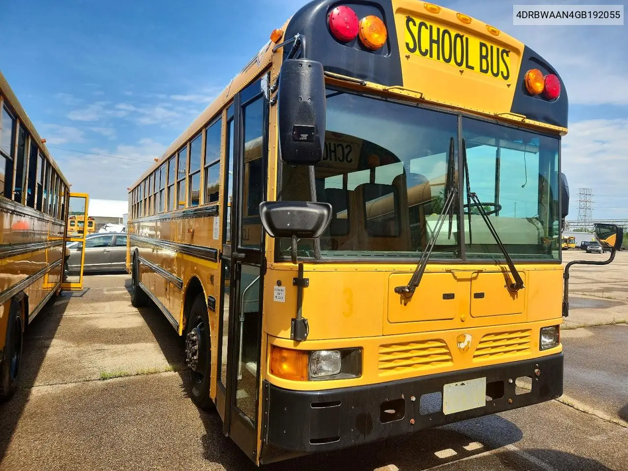2016 Ic Corporation Re Series School - School Bus VIN: 4DRBWAAN4GB192055 Lot: 58146666