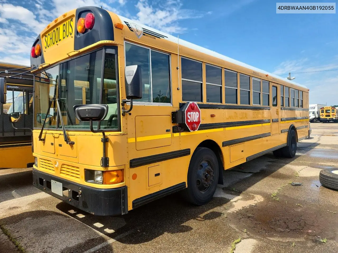 2016 Ic Corporation Re Series School - School Bus VIN: 4DRBWAAN4GB192055 Lot: 58146666
