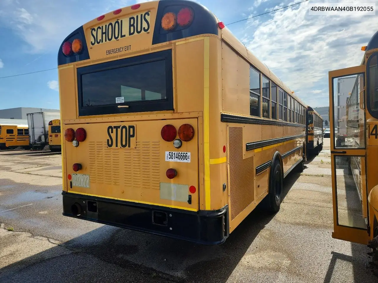 2016 Ic Corporation Re Series School - School Bus VIN: 4DRBWAAN4GB192055 Lot: 58146666