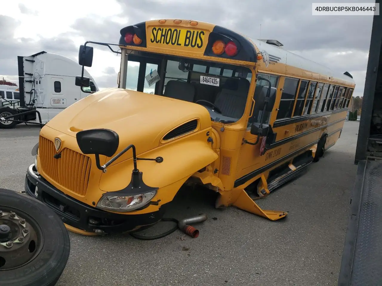 2019 Ic Bus Ce300 School Bus VIN: 4DRBUC8P5KB046443 Lot: 84647435
