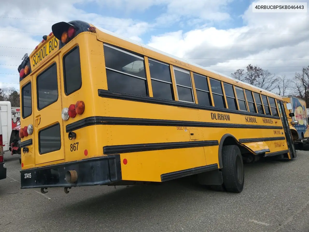 2019 Ic Bus Ce300 School Bus VIN: 4DRBUC8P5KB046443 Lot: 84647435