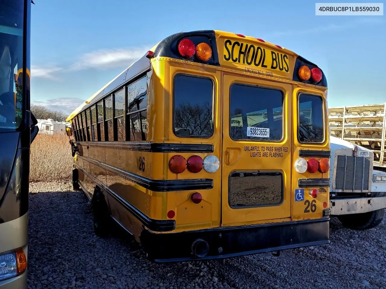 2020 Ic Bus Pb105 School Bus VIN: 4DRBUC8P1LB559030 Lot: 93823655