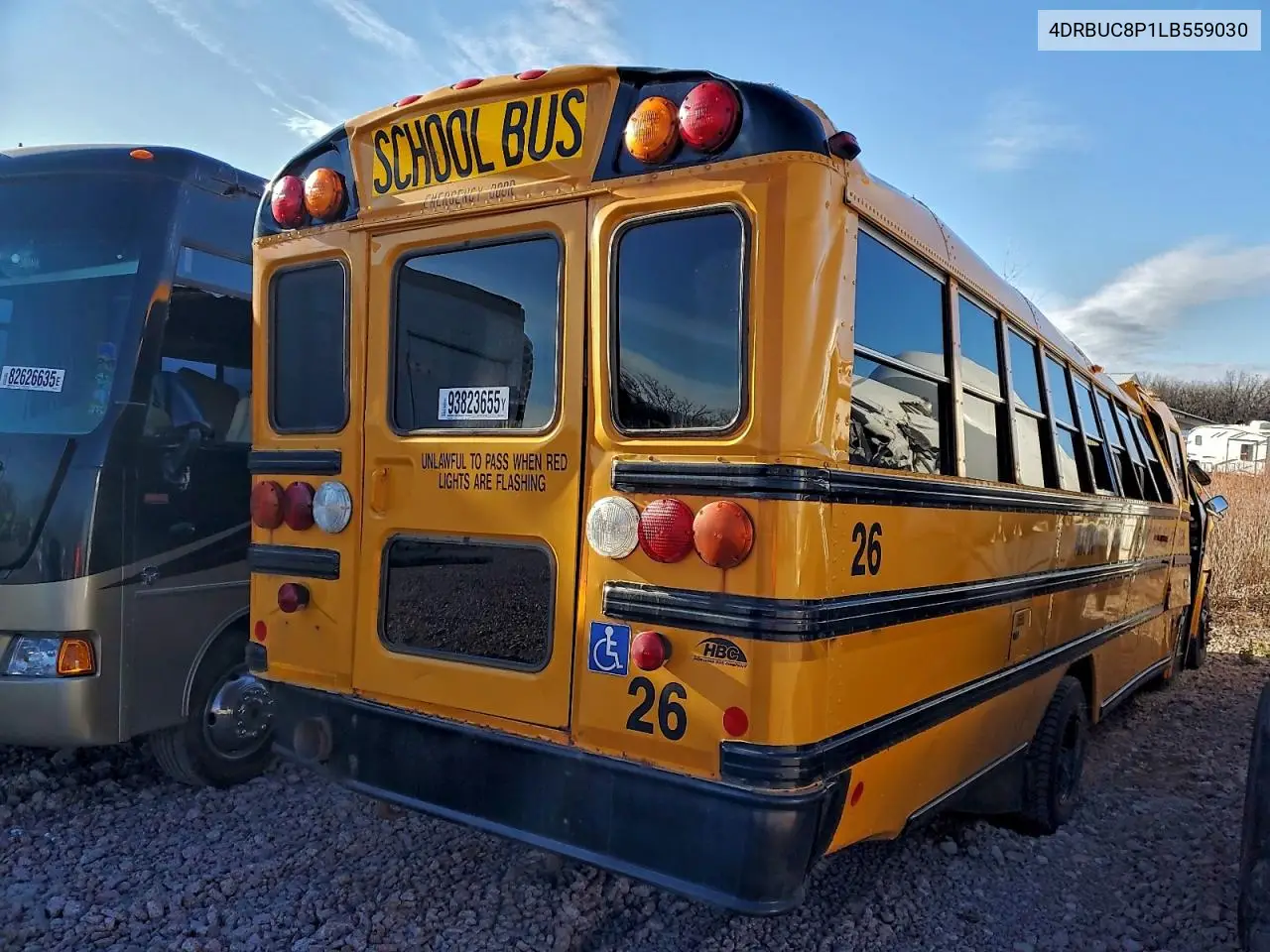2020 Ic Bus Pb105 School Bus VIN: 4DRBUC8P1LB559030 Lot: 93823655