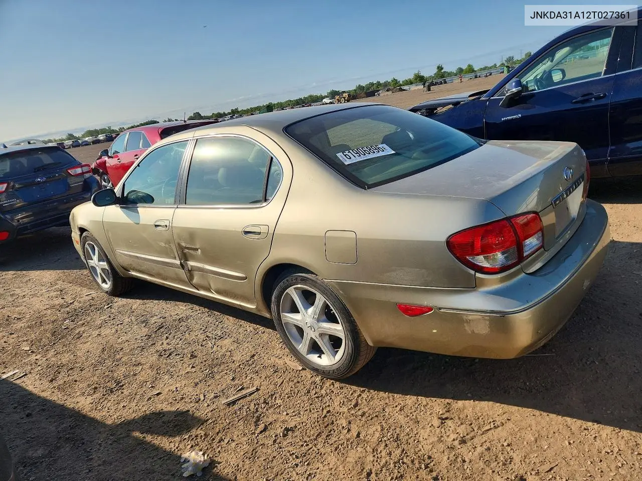 2002 Infi I35 VIN: JNKDA31A12T027361 Lot: 61906896