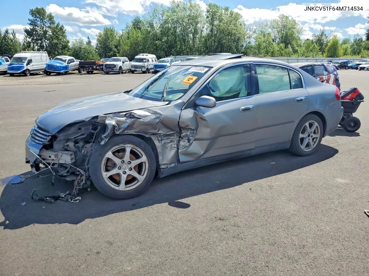 2004 Infiniti G35 Base VIN: JNKCV51F64M714534 Lot: 57440606