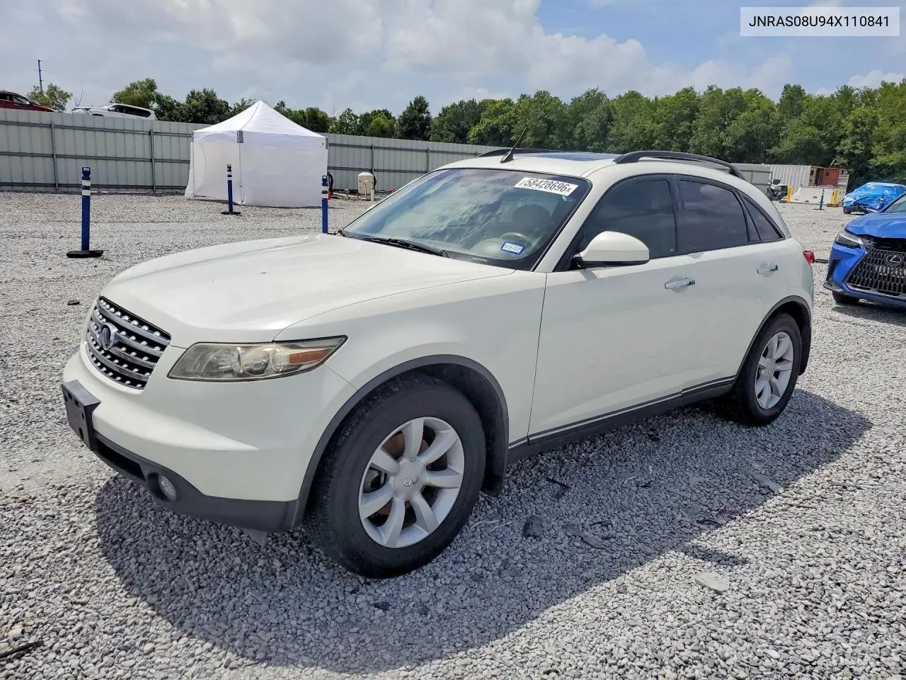 2004 Infiniti Fx35 Base VIN: JNRAS08U94X110841 Lot: 58428696