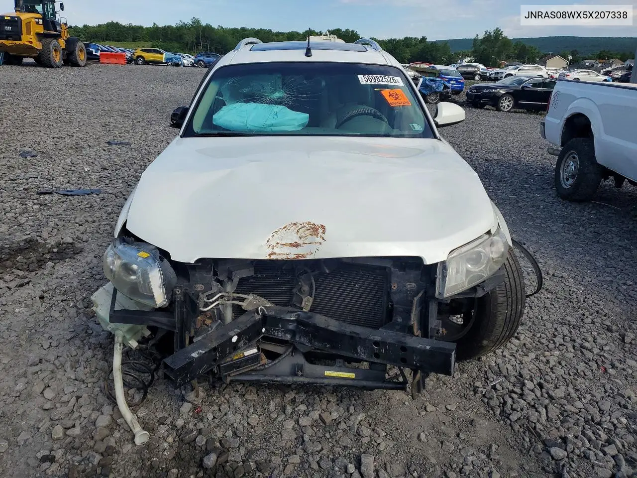 2005 Infiniti Fx35 Base VIN: JNRAS08WX5X207338 Lot: 56982526