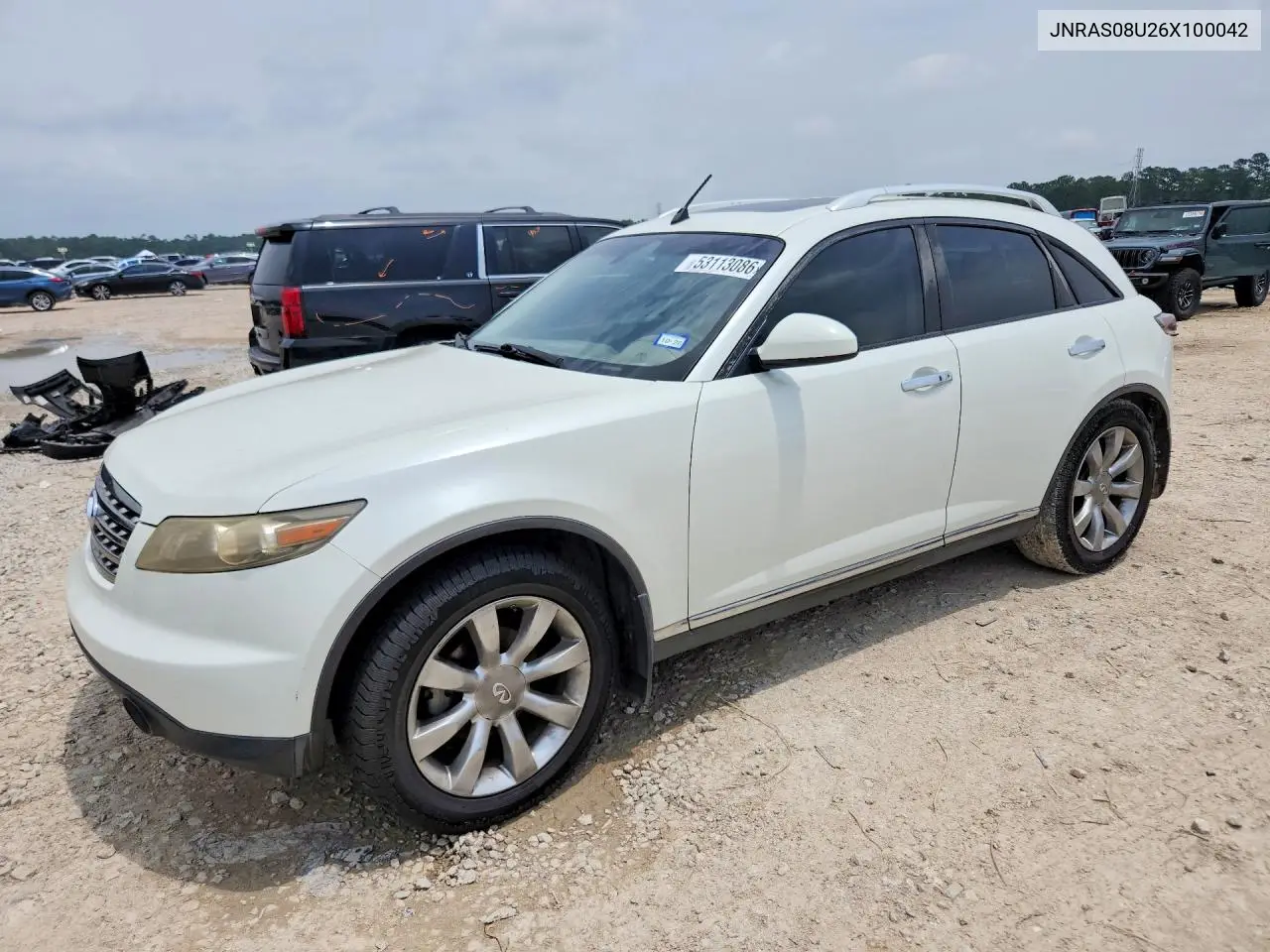 2006 Infiniti Fx35 Base VIN: JNRAS08U26X100042 Lot: 53113086