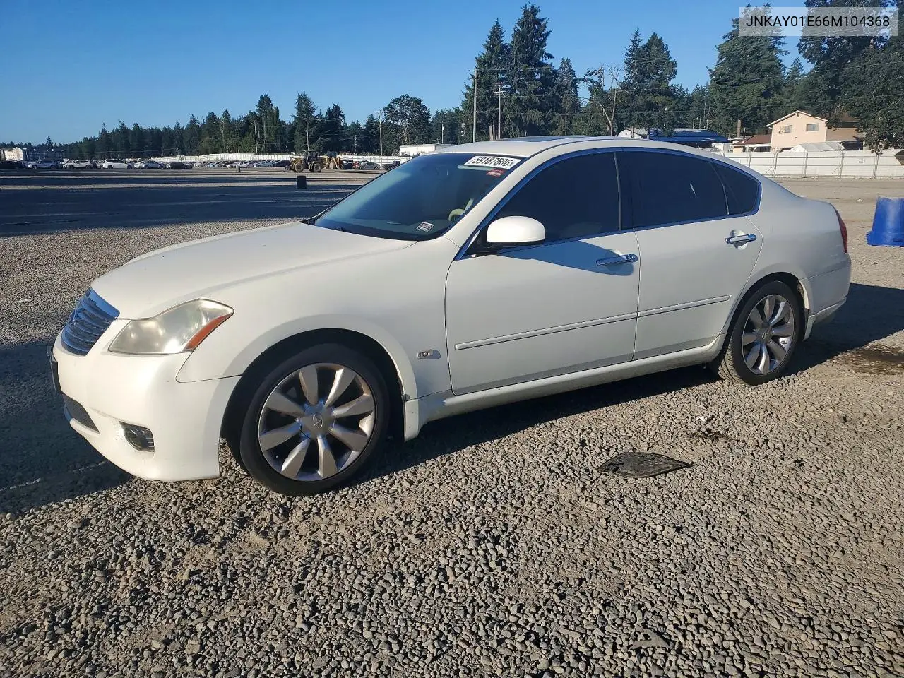 2006 Infiniti M35 Base VIN: JNKAY01E66M104368 Lot: 59187506