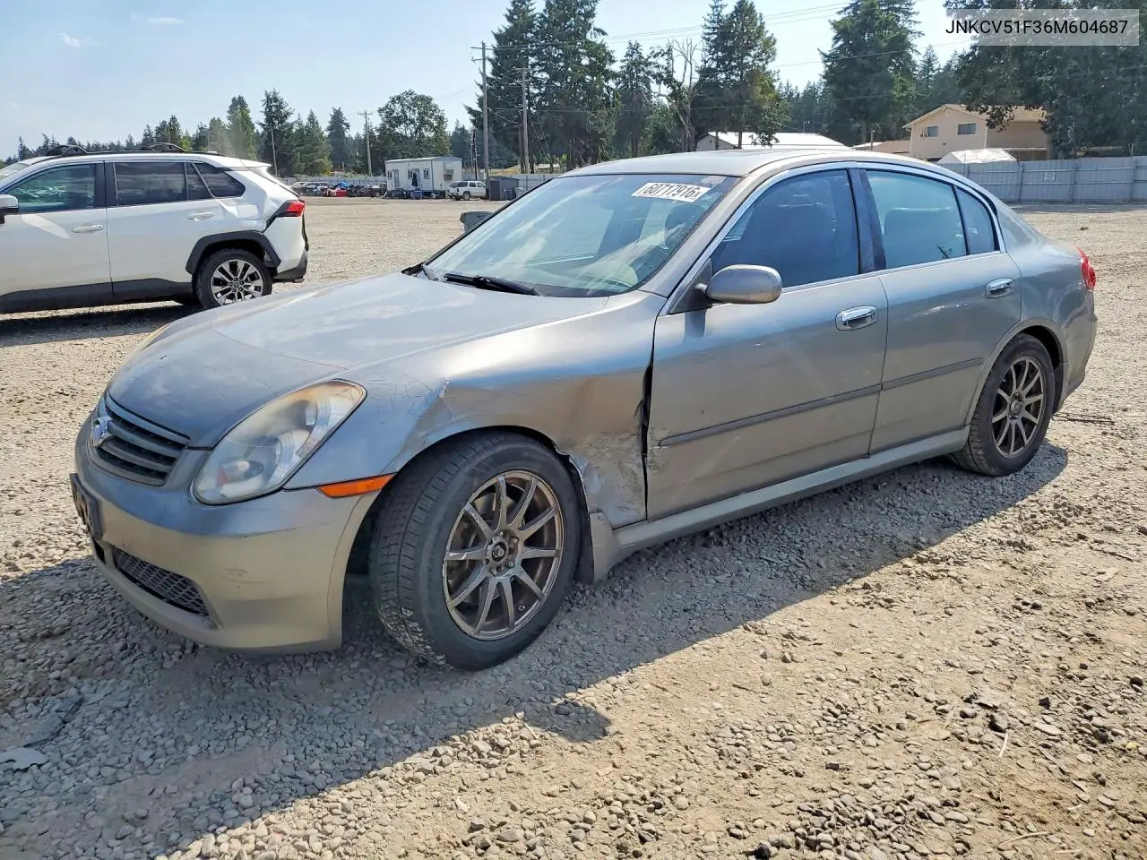 2006 Infiniti G35 X VIN: JNKCV51F36M604687 Lot: 60717916