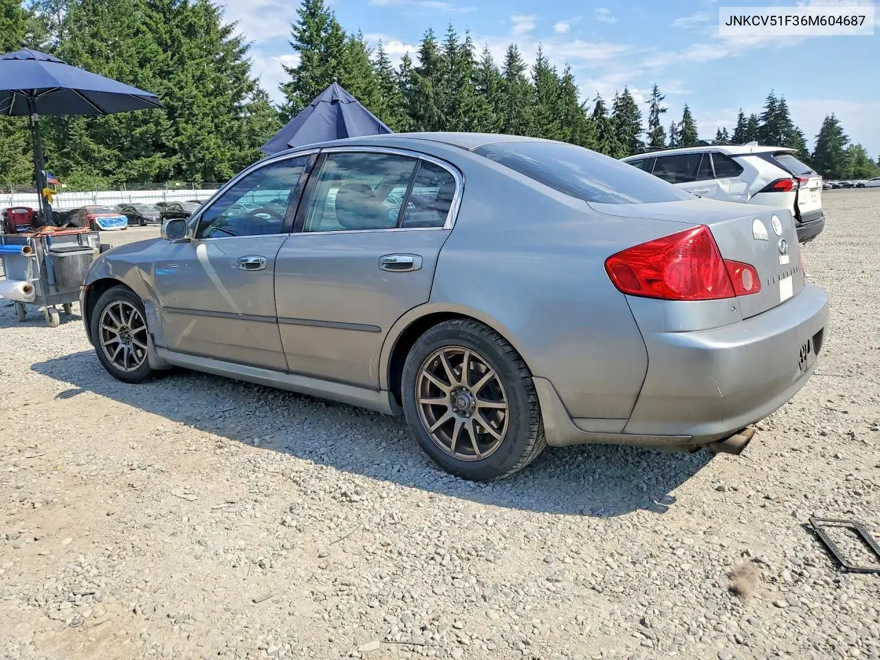 2006 Infiniti G35 X VIN: JNKCV51F36M604687 Lot: 60717916
