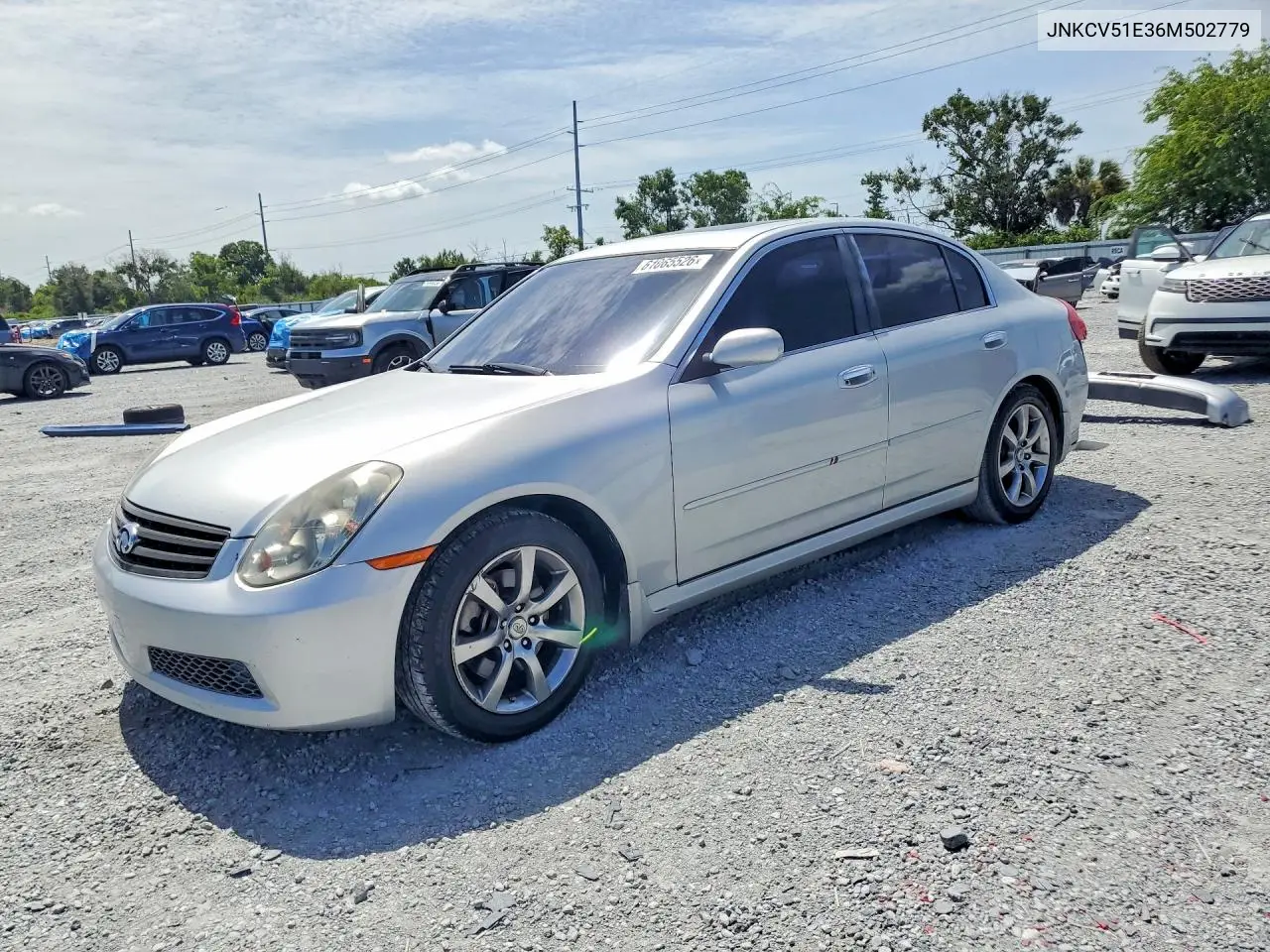 2006 Infiniti G35 Base VIN: JNKCV51E36M502779 Lot: 61065526