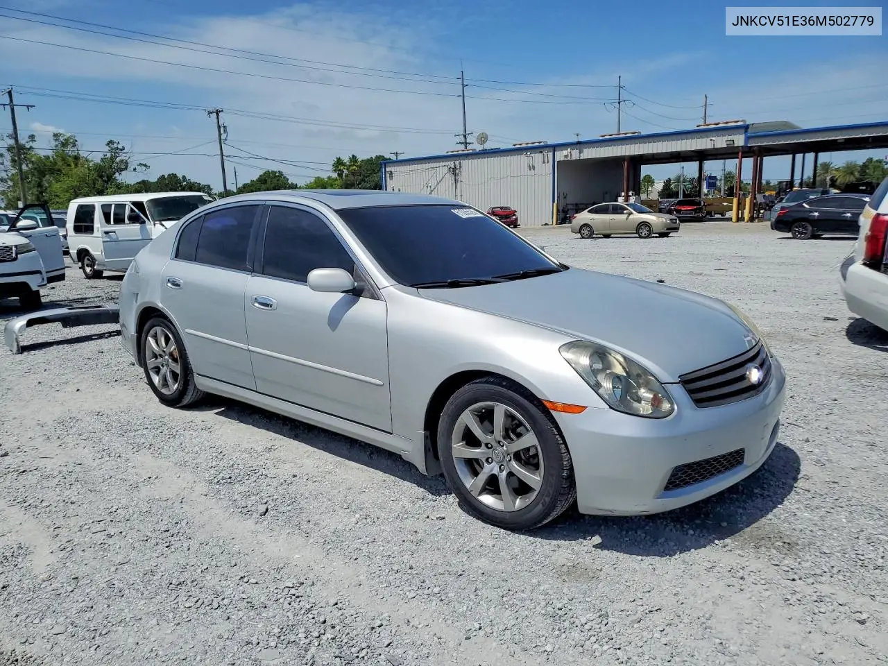 2006 Infiniti G35 Base VIN: JNKCV51E36M502779 Lot: 61065526