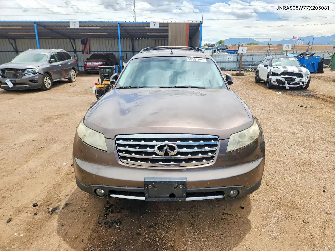 2007 Infiniti Fx35 Base VIN: JNRAS08W77X205081 Lot: 56361806