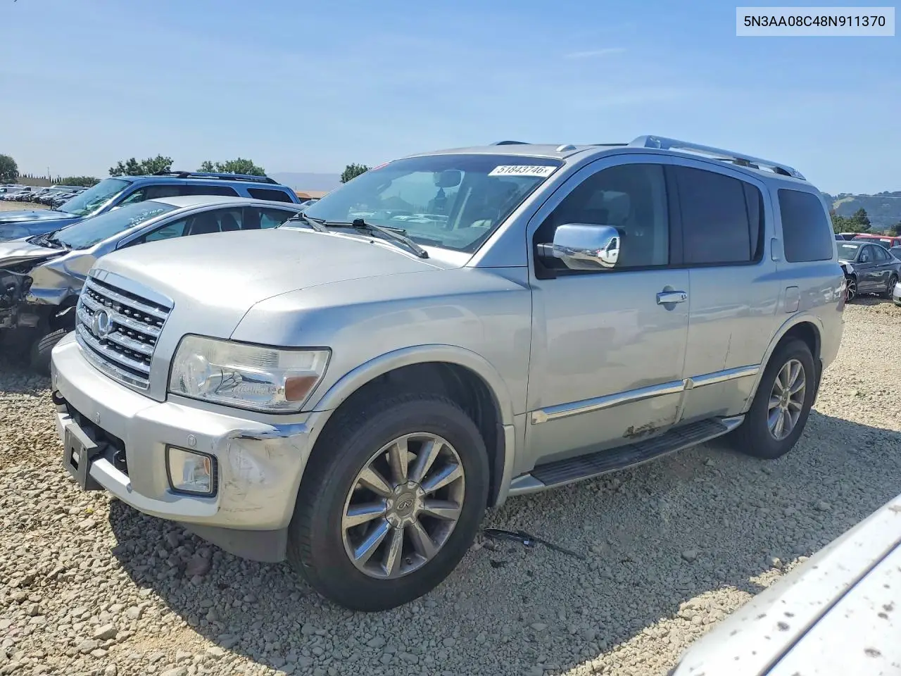 2008 Infiniti Qx56 Base VIN: 5N3AA08C48N911370 Lot: 51843746
