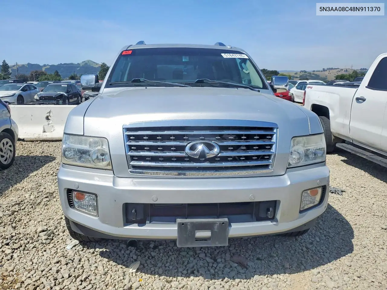 2008 Infiniti Qx56 Base VIN: 5N3AA08C48N911370 Lot: 51843746