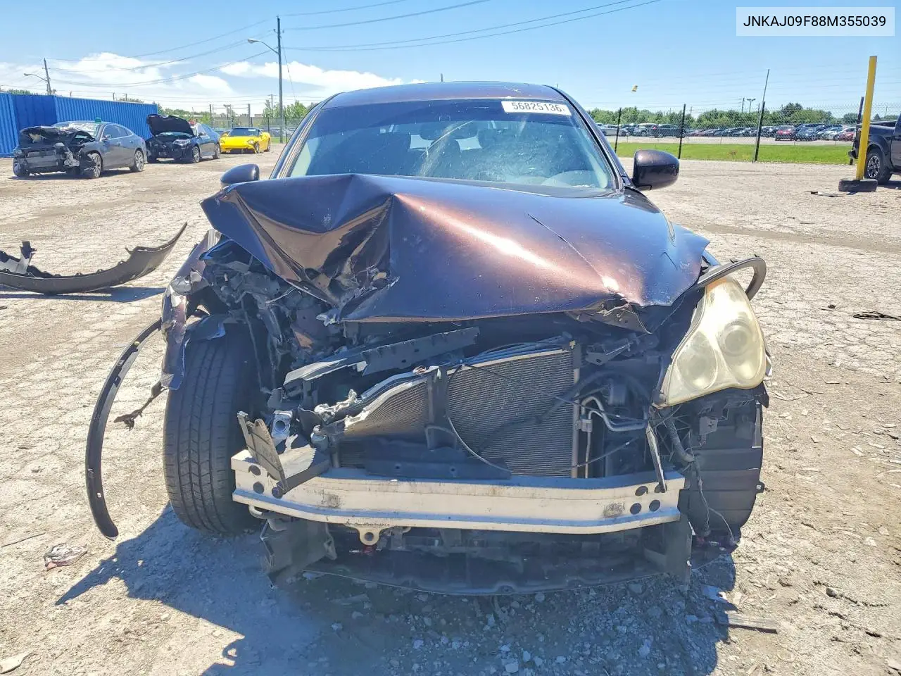 2008 Infiniti Ex35 Base VIN: JNKAJ09F88M355039 Lot: 56825136