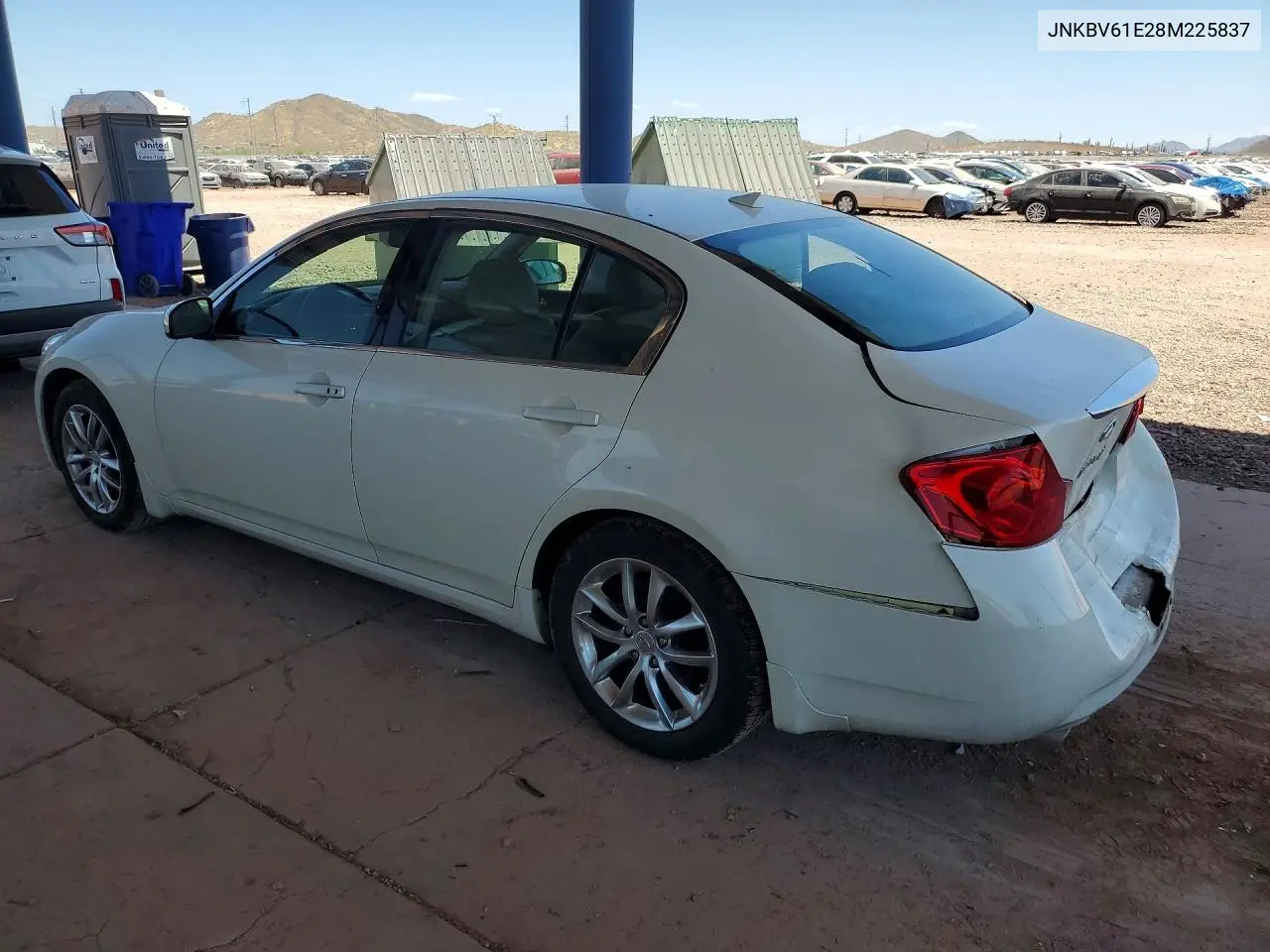 2008 Infiniti G35 Base VIN: JNKBV61E28M225837 Lot: 59889926