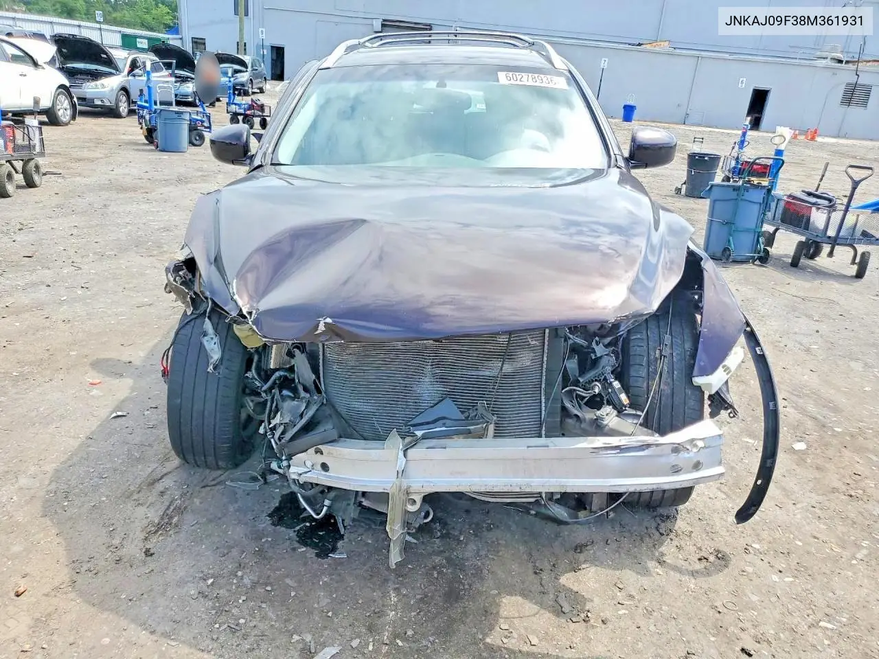 2008 Infiniti Ex35 Base VIN: JNKAJ09F38M361931 Lot: 60278936
