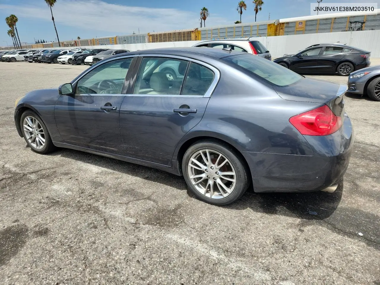 2008 Infiniti G35 Base VIN: JNKBV61E38M203510 Lot: 62077966