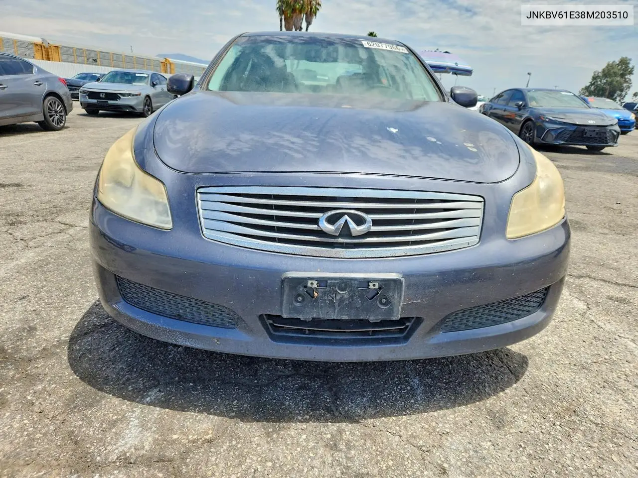 2008 Infiniti G35 Base VIN: JNKBV61E38M203510 Lot: 62077966