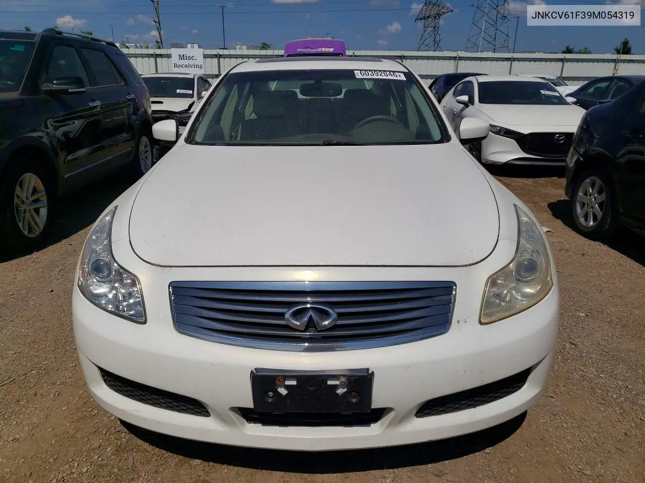2009 Infiniti G37 Sedan X VIN: JNKCV61F39M054319 Lot: 60392046